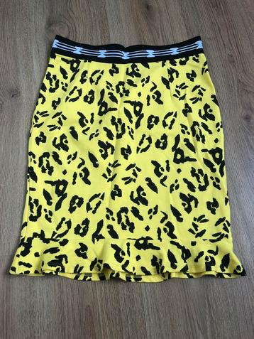 Juffrouw jansen geel zwart rokje m leopard luipaard-print beschikbaar voor biedingen