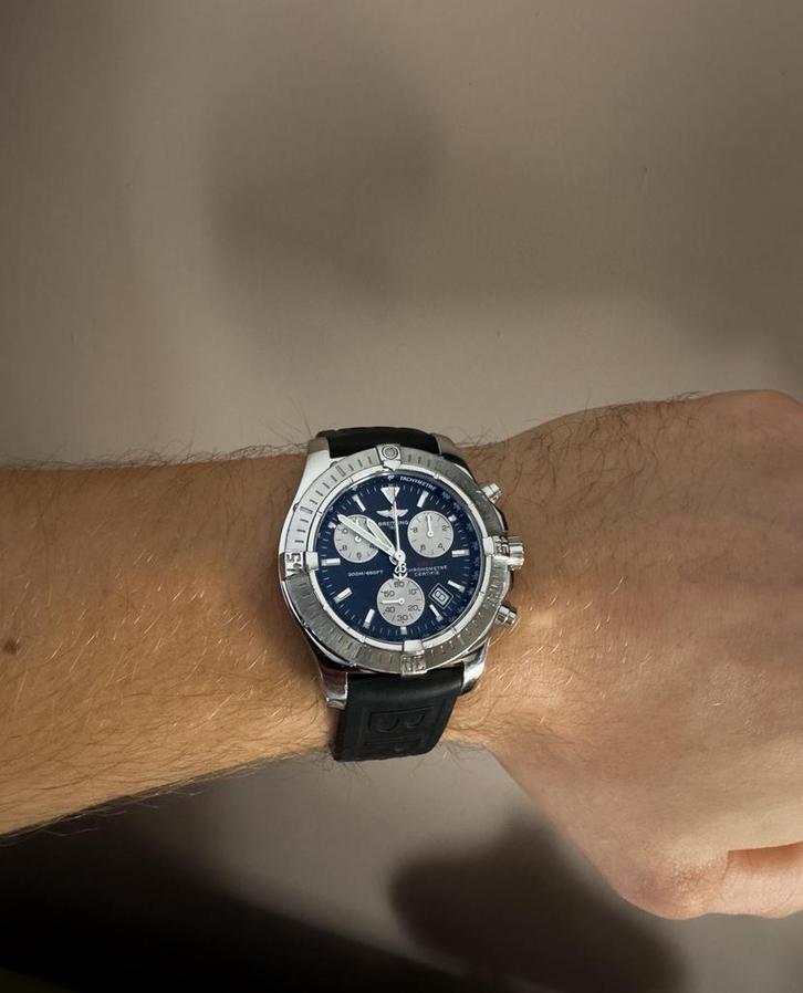 Breitling Colt Chronograph 41mm A73380, Sieraden, Tassen en Uiterlijk, Horloges | Heren, Gebruikt, Polshorloge, Breitling, Staal