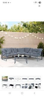 Halve Ronde Tuinset met tafeltje  Nieuw in Doos, Ophalen, 5 zitplaatsen, Bank, Loungeset