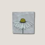 Handbeschilderd tegeltje 'Bloem', Huis en Inrichting, Woonaccessoires | Wanddecoraties, Ophalen of Verzenden, Nieuw