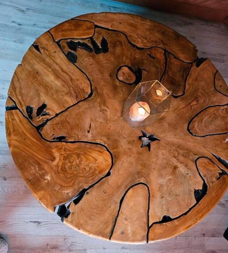 Unieke epoxy salontafel bijzonder stuk!!, Huis en Inrichting, Tafels | Salontafels, Minder dan 50 cm, 50 tot 100 cm, 200 cm of meer