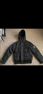 Botticelli zwarte jas met capouchon maat M: ZGAN, Ophalen of Verzenden, Zo goed als nieuw, Maat 48/50 (M), Zwart