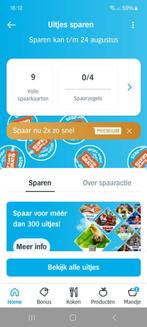 AH Uitjeszegels 9 volle spaarkaarten., Verzamelen, Supermarktacties, Albert Heijn, Verzenden