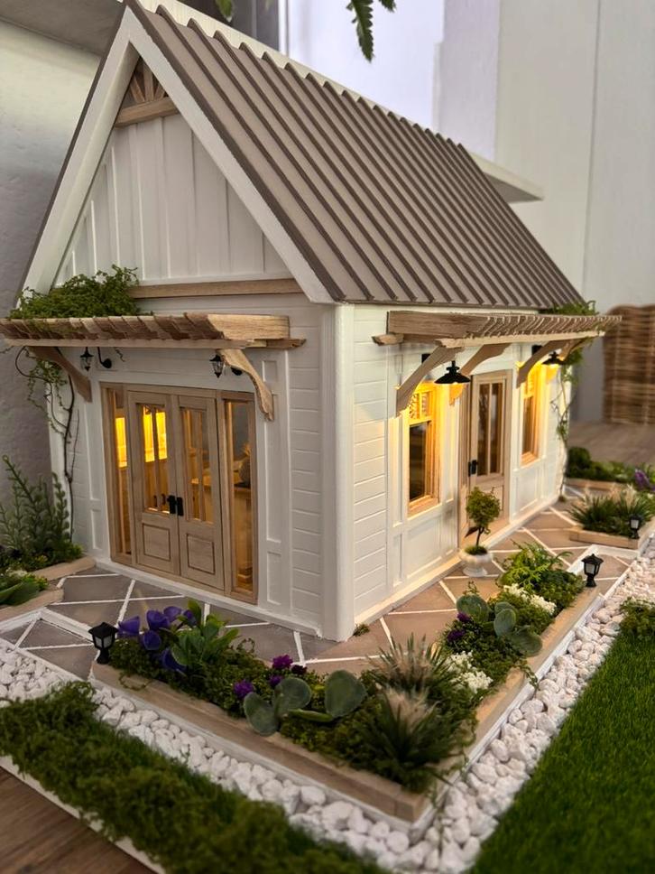 Handgemaakte diorama / poppenhuis / modelbouw, Hobby en Vrije tijd, Modelbouw | Figuren en Diorama's, Zo goed als nieuw, 1:50 of kleiner