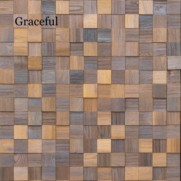 Cubetti wandbekleding van houtmozaieken, Doe-het-zelf en Verbouw, Hout en Planken, Nieuw, Plank, Overige houtsoorten, Minder dan 200 cm