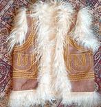 Vintage 70s Afghaanse lammy shearling waistcoat bodywarmer, Kleding | Dames, Vintage, Ophalen of Verzenden, Zo goed als nieuw
