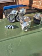 4 zwaarlaast zwenkwielen, Doe-het-zelf en Verbouw, Zwenkwielen, Ophalen, Zo goed als nieuw