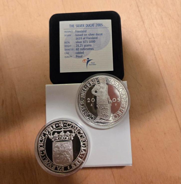 Zilveren dukaat 2005 nieuwstaat zilver proof, Postzegels en Munten, Munten | Nederland, Ophalen of Verzenden