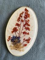 Vintage gedroogde bloemen in hars Handmade in Canada zgan, Ophalen of Verzenden