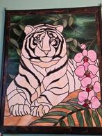 Tijger glas en lood, Antiek en Kunst, Ophalen of Verzenden