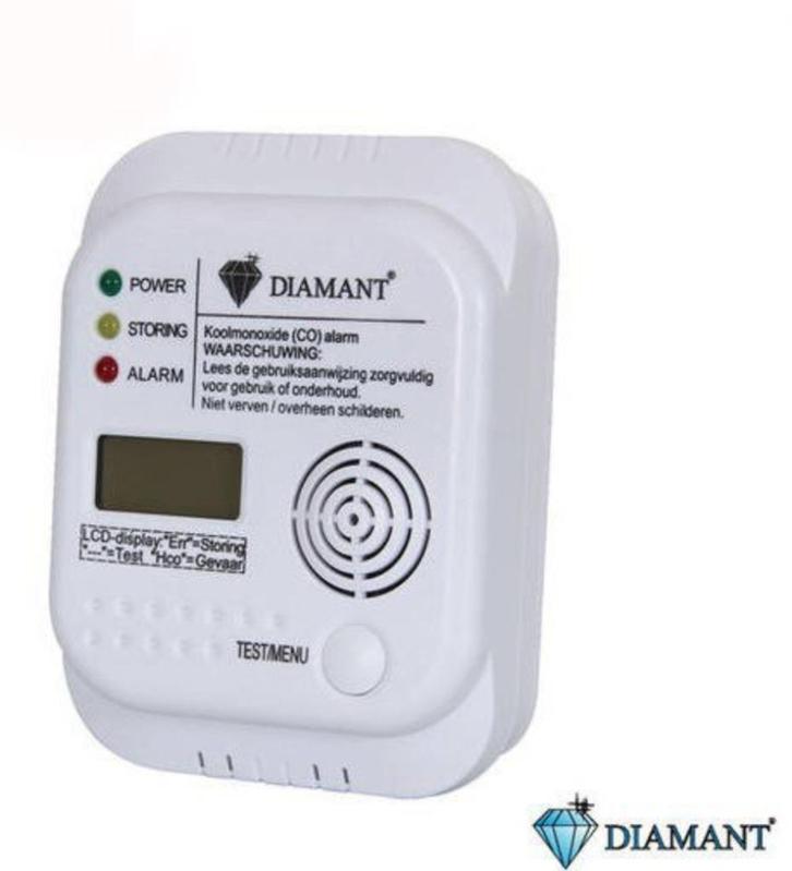 CO Alarm Diamant, rookmelder Unielektra, Doe-het-zelf en Verbouw, Alarmsystemen, Nieuw, Detector, Sensor of Melder, Overige soorten