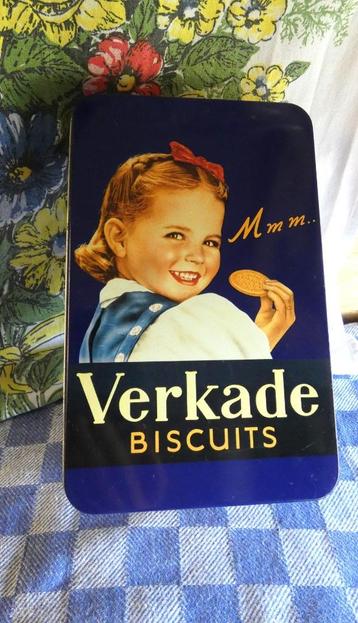 voorraadblik/ koekjesblik/ Verkade blikdoos beschikbaar voor biedingen