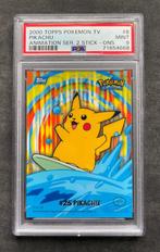 Pokemon TOPPS - Series 2 - Pikachu Stick on / Sticker - PSA9, Nieuw, Foil, Losse kaart, Verzenden