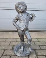 Antiek brons standbeeld Boer met vlegel, Verzenden, Brons