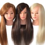 Kappershoofd Mensenhaar Blond Bruin / Oefenhoofd Kapper Kop, Diversen, Schoolbenodigdheden, Verzenden, Nieuw