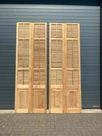 Antieke hoge Louvre luiken met paneel onder, Ophalen of Verzenden, Gebruikt