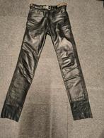 Zwarte Leren Broek - Akito - Extra Lang, Kleding | Heren, Verzenden, Zwart, Overige maten, Zo goed als nieuw