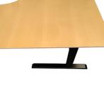 Elektrisch Zit Sta Hoekbureau Zwart Beuken 160 x 110/80 Rech, Ophalen of Verzenden, In hoogte verstelbaar, Gebruikt, Stabureau