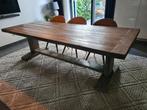 Robuuste houten eettafel, Huis en Inrichting, Tafels | Eettafels, Ophalen, Gebruikt, 200 cm of meer, Vijf personen of meer