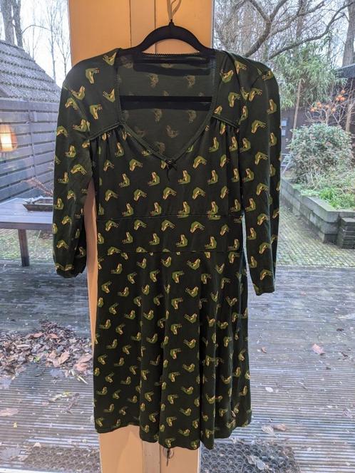 Blutsgeschwister jurk maat M, Kleding | Dames, Jurken, Zo goed als nieuw, Maat 38/40 (M), Groen, Boven de knie, Ophalen of Verzenden