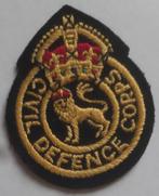 Brits WW2 Civil Defence Corps Embleem, Verzamelen, Militaria | Algemeen, Ophalen of Verzenden, Overige soorten, Engeland, Embleem of Badge