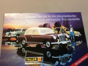 Faller Mercedes W111/ W180 + VW kever folder alleen 1/43 beschikbaar voor biedingen