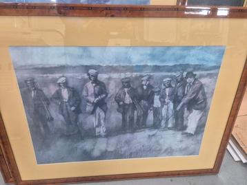 Schilderij golf met lijst beschikbaar voor biedingen