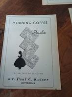 Advertentie Paula Paul C. Kaiser Rotterdam  monding Coffee, Verzamelen, Ophalen of Verzenden, Zo goed als nieuw, Overige typen