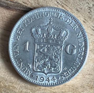 1 gulden 1944 Wilhelmina doorloper beschikbaar voor biedingen