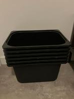 TROFAST opbergbakken zwart - 6 stuks, Huis en Inrichting, Ophalen, Gebruikt, Kunststof, Minder dan 50 cm