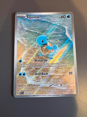 Squirtle full art, pokemonkaart, pokemon 151, nearmint beschikbaar voor biedingen