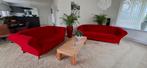 Jan de Bouvrie bank  2- en 2,5-zits - kersenrood, Ophalen, 75 tot 100 cm, Zo goed als nieuw, Rechte bank