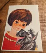 Meisje met hondje - Will Berg, Verzamelen, Ansichtkaarten | Themakaarten, Verzenden, 1940 tot 1960, Ongelopen, Kinderen