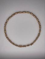 Ketting goud 14 kar.,3,5 cr. diamanten., Sieraden, Tassen en Uiterlijk, Kettingen, Ophalen of Verzenden, Zo goed als nieuw, Goud