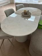 Marmer eettafelblad, Huis en Inrichting, Tafels | Salontafels, 200 cm of meer, Ophalen of Verzenden, Zo goed als nieuw, Minder dan 50 cm