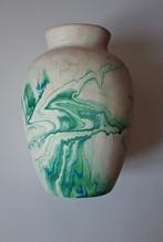 Nemadji Vaas - Groen, Turquoise, Zwart, Gebruikt, Aardewerk of Porselein, Ophalen of Verzenden, Minder dan 50 cm