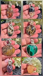wirewrap edelstenen hanger zilver juwelen sieraden, Sieraden, Tassen en Uiterlijk, Edelstenen, Ophalen of Verzenden, Nieuw
