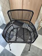 Zwarte rotan stoel, Zwart, Ophalen of Verzenden, Zo goed als nieuw, Riet of Rotan