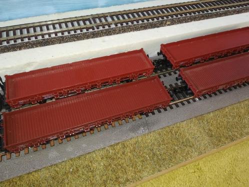 Märklin platte wagons (4 stuks), Hobby en Vrije tijd, Modeltreinen | H0, Gebruikt, Wagon, Wisselstroom, Märklin, Ophalen of Verzenden