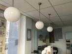 Echte oude school lampen plus div ., Huis en Inrichting, Lampen | Hanglampen, Ophalen, Gebruikt, Glas, Minder dan 50 cm
