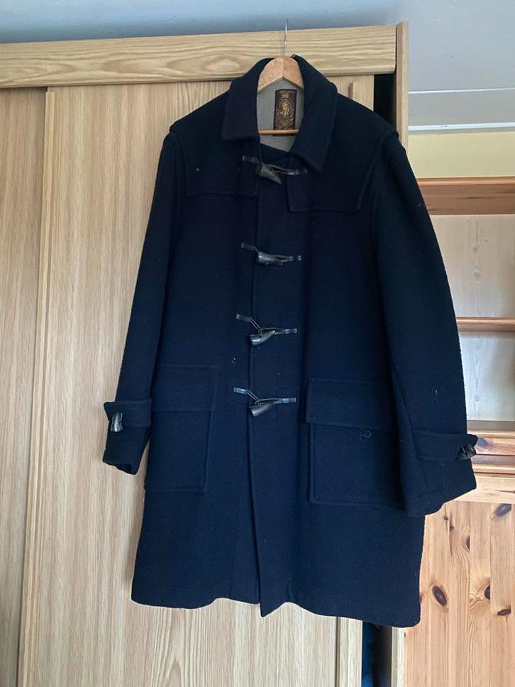 Duffelse Wollen Herenjas - Engelse Makelij, Kleding | Heren, Jassen | Winter, Gedragen, Maat 56/58 (XL), Blauw, Ophalen