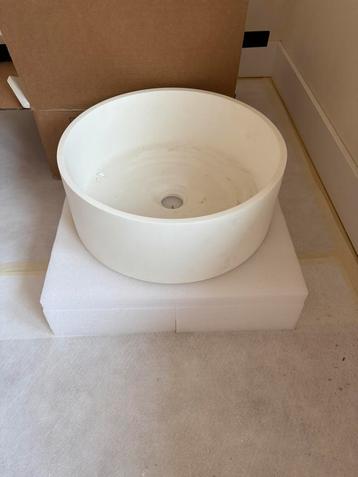 Waskom mat wit Furnified 39x15 cm badkamer beschikbaar voor biedingen