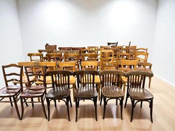 vintage houten stoel / bistro stoel / cafe stoel beschikbaar voor biedingen