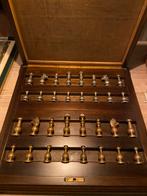 Vintage Schaakspel 🇬🇧 met Messing Stukken, Ophalen of Verzenden