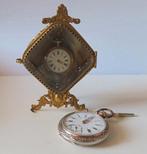 Koopje! 2 antieke zilveren zakhorloges heren en dames, incl, Overige merken, Zakhorloge, Verzenden, 1900 tot 1930