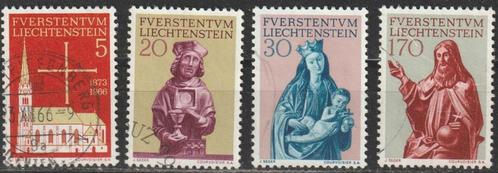 2125. Liechtenstein 470/73 gest. Restauratie Pfarrkerk, Postzegels en Munten, Postzegels | Europa | Overig, Gestempeld, Overige landen