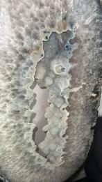 Agaat schij XXL mega groot met chalcedoon en bergkristal, Ophalen, Mineraal