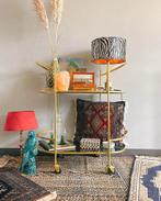 De bekende sissy boy bar cart messing goud vintage retro, Huis en Inrichting, Ophalen, 200 cm of meer, Zo goed als nieuw, 25 tot 50 cm
