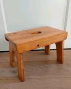 Vintage krukje voetenbankje kruk bijzettafeltje plantentafel, Ophalen of Verzenden, Gebruikt, Hout