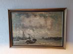 Schilderij Evert Moll Rotterdam Havengezicht, Ophalen